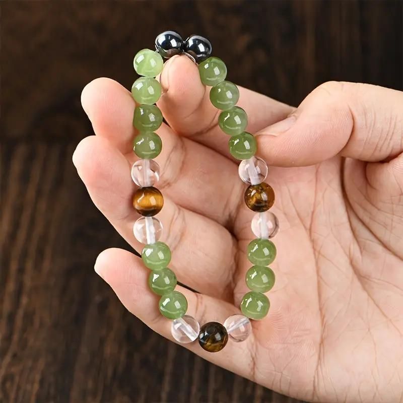 Tiger's Eye Stone and Crystal Beads Bracelet – Pack of 1